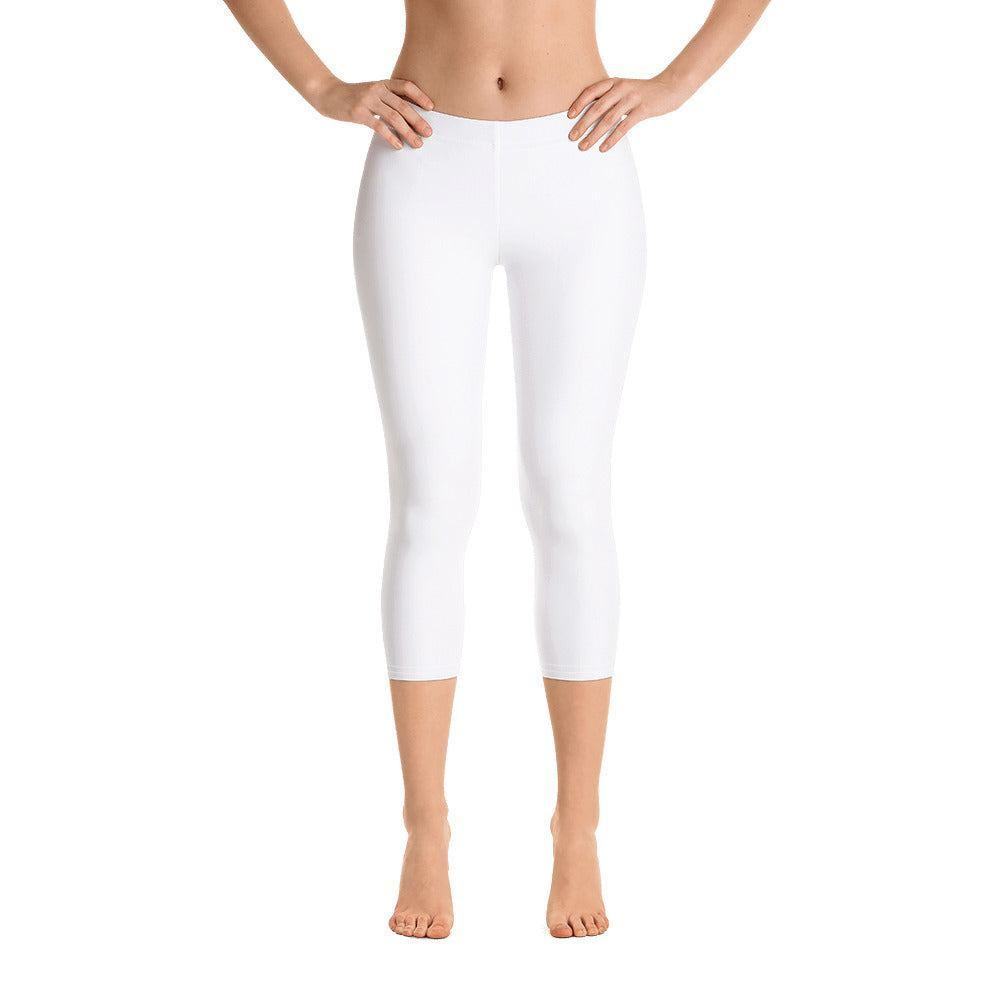 Weiße Damen Capri Leggings Capri Leggings 49.99 Alltag, bequem, Capri, Damen, Design, einfarbig, Elastan, enganliegend, entspannen, Leggings, Mikrofasergarn, Mode, modisch, Outdoor, Passform, Polyester, Sport, Stil, Style, USF50, verkürzt, vielseitig, Vier-Wege-Stretch, weiß, white JLR Design