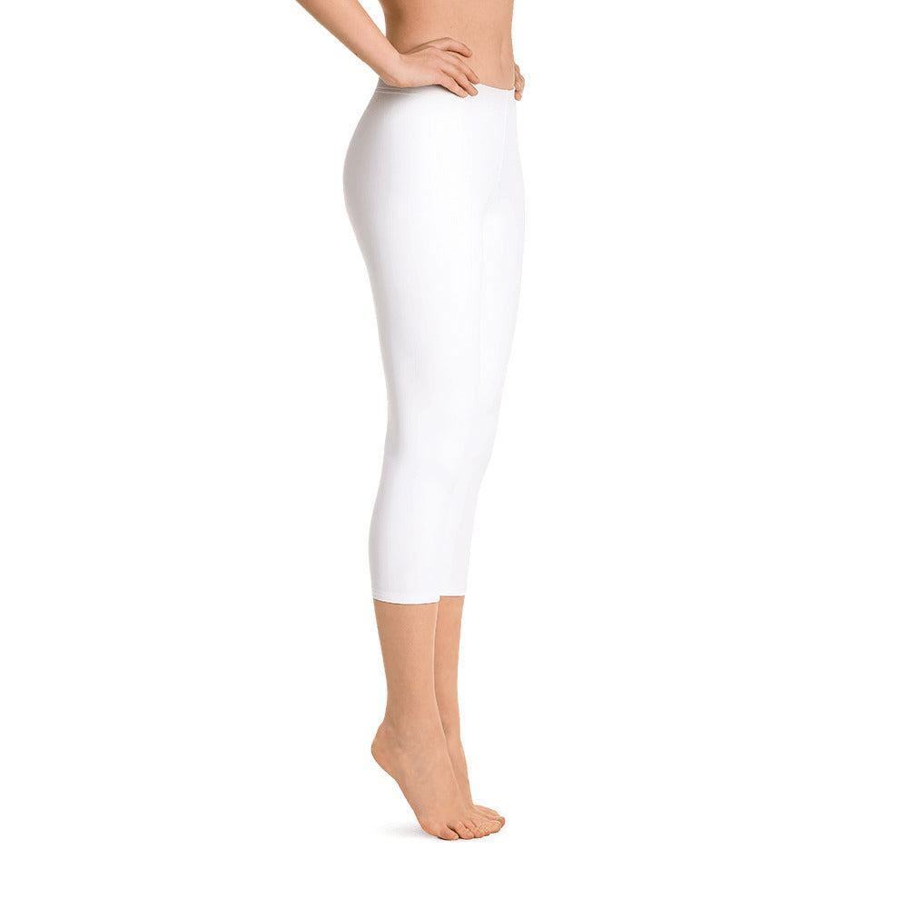 Weiße Damen Capri Leggings Capri Leggings 49.99 Alltag, bequem, Capri, Damen, Design, einfarbig, Elastan, enganliegend, entspannen, Leggings, Mikrofasergarn, Mode, modisch, Outdoor, Passform, Polyester, Sport, Stil, Style, USF50, verkürzt, vielseitig, Vier-Wege-Stretch, weiß, white JLR Design