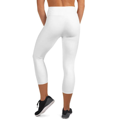 Weiße Damen Yoga Capri Leggings Yoga Capri Leggings 49.99 Bewebungsfreiheit, Bewegung, Bund, Capri, Damen, Design, einfarbig, Elastan, Fashion, Fitness, Fitnessstudio, Flacher, Gummizug, Gym, hochwertig, Körper, Leggings, Material, Mode, Polyester, Saum, Session, Sport, Streetwear, Style, USF50, Vier-Wege-Stretch, Wadenlang, weiß, white, Yoga JLR Design