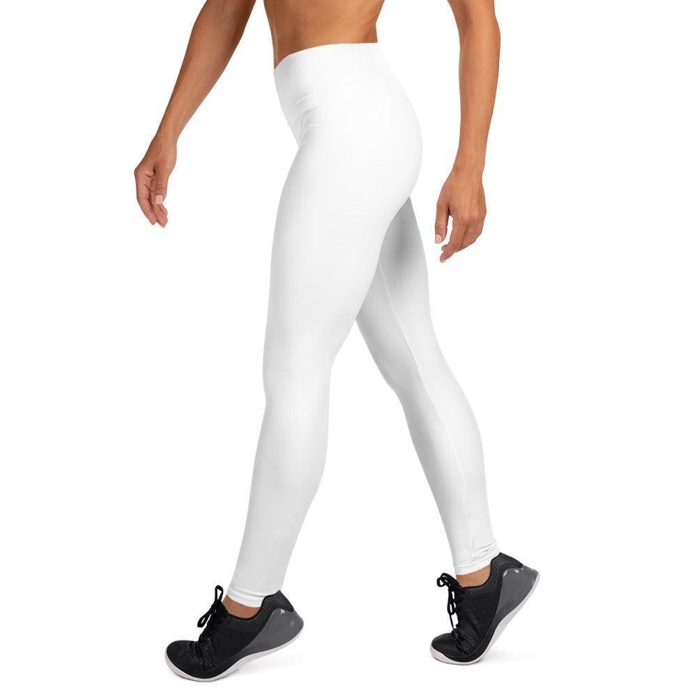 Weiße Damen Yoga Leggings Yoga Leggings 54.99 atmungsaktiv, Damen, einfarbig, Elastan, Fitness, Flexibilität, fließend, gleiten, Gummizug, High, Hüftbewegungen, kompression, Leggings, Mikrofasergarn, Polyester, Posen, Schutzfaktor, Sport, Stretch, Studio, stylisch, UV, Vier-Wege-Stretch, Waist, weiß, white, Yoga JLR Design