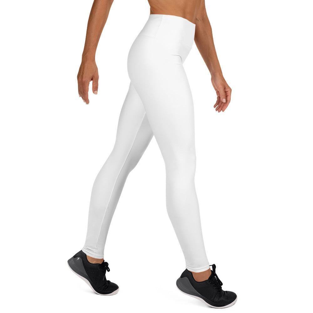 Weiße Damen Yoga Leggings Yoga Leggings 54.99 atmungsaktiv, Damen, einfarbig, Elastan, Fitness, Flexibilität, fließend, gleiten, Gummizug, High, Hüftbewegungen, kompression, Leggings, Mikrofasergarn, Polyester, Posen, Schutzfaktor, Sport, Stretch, Studio, stylisch, UV, Vier-Wege-Stretch, Waist, weiß, white, Yoga JLR Design