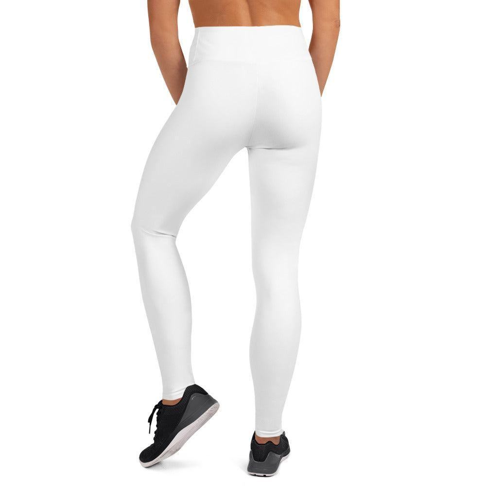 Weiße Damen Yoga Leggings Yoga Leggings 54.99 atmungsaktiv, Damen, einfarbig, Elastan, Fitness, Flexibilität, fließend, gleiten, Gummizug, High, Hüftbewegungen, kompression, Leggings, Mikrofasergarn, Polyester, Posen, Schutzfaktor, Sport, Stretch, Studio, stylisch, UV, Vier-Wege-Stretch, Waist, weiß, white, Yoga JLR Design