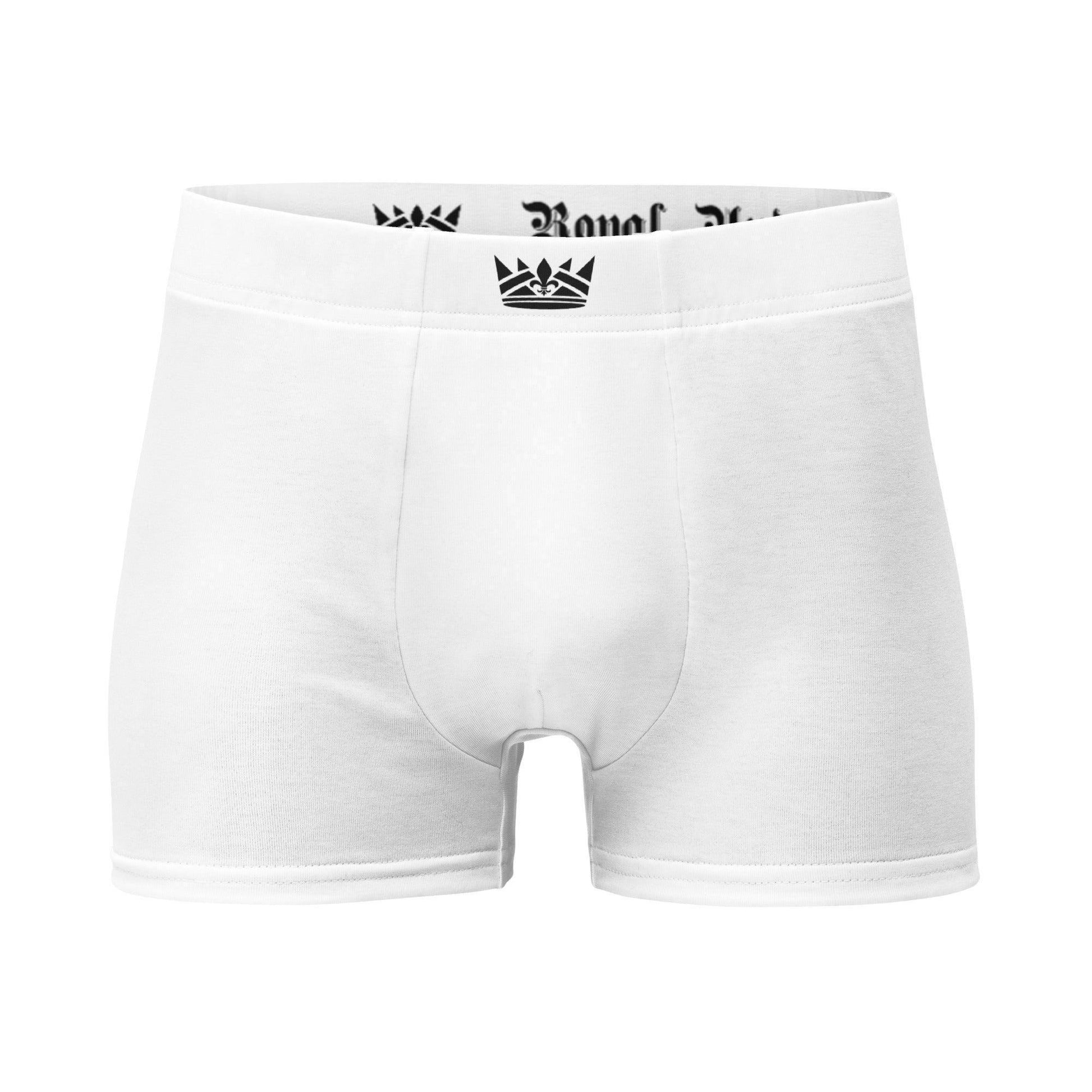 Weisse Royal Underwear Boxershorts Boxershorts 44.99 Boxer, Boxershorts, Brief, dehnbar, einfarbig, Einlage, Elastan, ganztägig, gefütterte, Halt, Herren, keine, Komfort, Mid-Waist, Overlock, Paneele, Polyester, Royal, Rückennaht, Underwear, Vordertasche, weich, weiss, white, Überdecknaht JLR Design