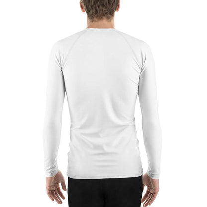 Weißes Herren Rash Guard Rash Guard 54.99 4-Wege, Atmungsaktiv, bequem, einfarbig, Elastan, Flachnaht, Guard, Hautschutz, Kompression, Langarmshirt, Männermode, Outdoor, Polyester, Rash, Sand, Schwimmen, Sonnenschutz, Sportbekleidung, Strandmode, Stretchstoff, Surfen, trocknend, Wassersport, weiß, white, Wind JLR Design