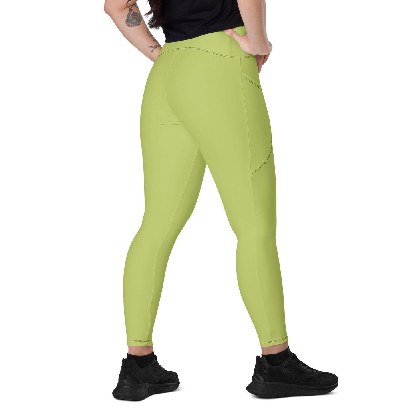 Wild Willow Damen V-Bund Leggings mit Taschen V-Bund Leggings 59.99 1 Tasche auf jeder Seite, atmungsaktives Material, Damen, Design, einfarbig, Elastan, Fashion, green, grün, Hoch tailliert, hoher Tragekomfort, Komfort, Mode, OEKOTEX100, Outfit, Polyester, schmeichelhafter Schnitt, Style, UPF50, V-Bund Leggings, Wild, Willow JLR Design