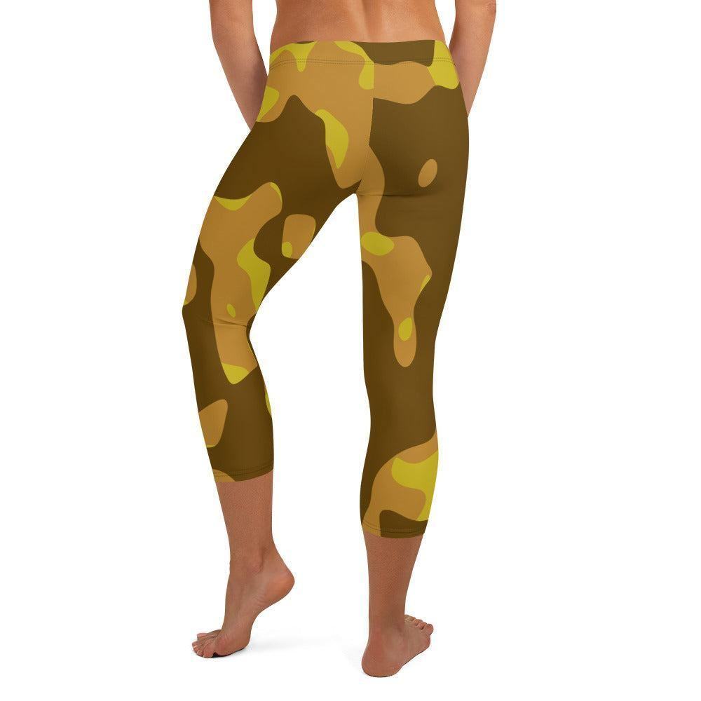 Yellow Camouflage Damen Capri Leggings Capri Leggings 54.99 Alltag, bequem, Camo, Camouflage, Capri, Damen, Design, Elastan, enganliegend, entspannen, Gelb, Leggings, Mikrofasergarn, Mode, modisch, Muster, Outdoor, Passform, Pattern, Polyester, Sport, Stil, Style, Tarnmuster, USF50, verkürzt, vielseitig, Vier-Wege-Stretch, Yellow JLR Design