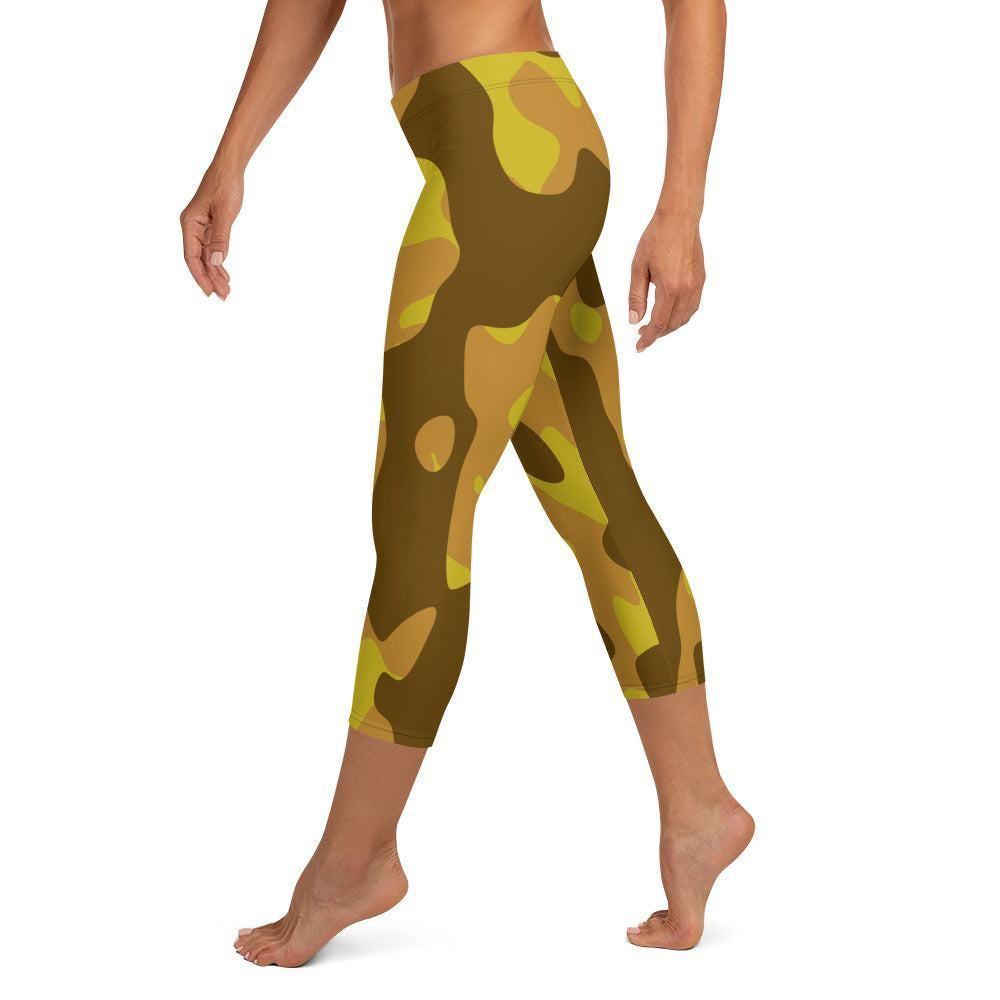 Yellow Camouflage Damen Capri Leggings Capri Leggings 54.99 Alltag, bequem, Camo, Camouflage, Capri, Damen, Design, Elastan, enganliegend, entspannen, Gelb, Leggings, Mikrofasergarn, Mode, modisch, Muster, Outdoor, Passform, Pattern, Polyester, Sport, Stil, Style, Tarnmuster, USF50, verkürzt, vielseitig, Vier-Wege-Stretch, Yellow JLR Design