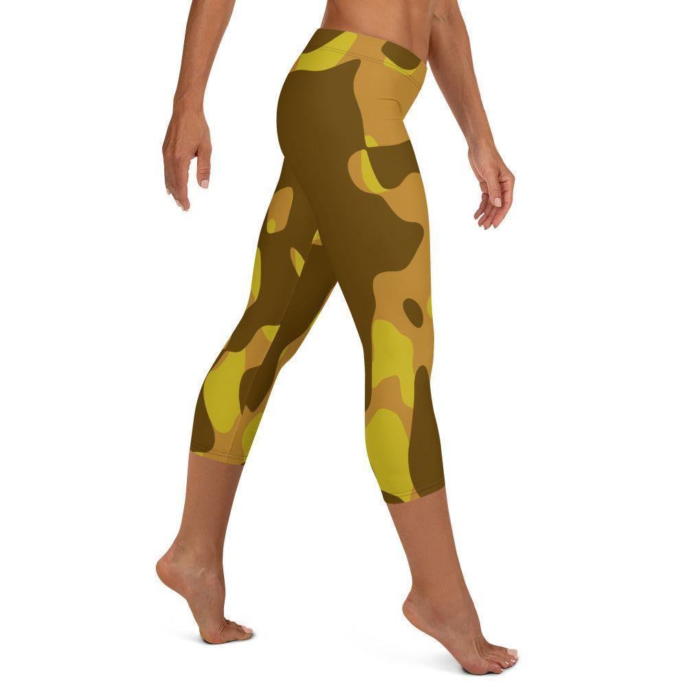 Yellow Camouflage Damen Capri Leggings Capri Leggings 54.99 Alltag, bequem, Camo, Camouflage, Capri, Damen, Design, Elastan, enganliegend, entspannen, Gelb, Leggings, Mikrofasergarn, Mode, modisch, Muster, Outdoor, Passform, Pattern, Polyester, Sport, Stil, Style, Tarnmuster, USF50, verkürzt, vielseitig, Vier-Wege-Stretch, Yellow JLR Design