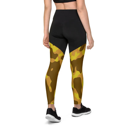 Yellow Camouflage Damen Sport Leggings Sport Leggings 62.99 Activewear, atmungsaktiv, auffällig, Bewegungsfreiheit, blickdicht, Camo, Camouflage, Damen, Design, Elastan, eng, Fashion, Feuchtigkeit, Figur, Fitnessstudio, funktional, gelb, Gym, Gürtel, Leggings, Mode, Muster, Natur, OEKOTEX100, Passform, Polyamid, Polyester, praktisch, Qualität, Schweiß, Sport, Stoff, Style, Taille, Tarnfarbe, Tarnmuster, Tasche, UPF50, verdichteter, weibliche, yellow, Yoga JLR Design