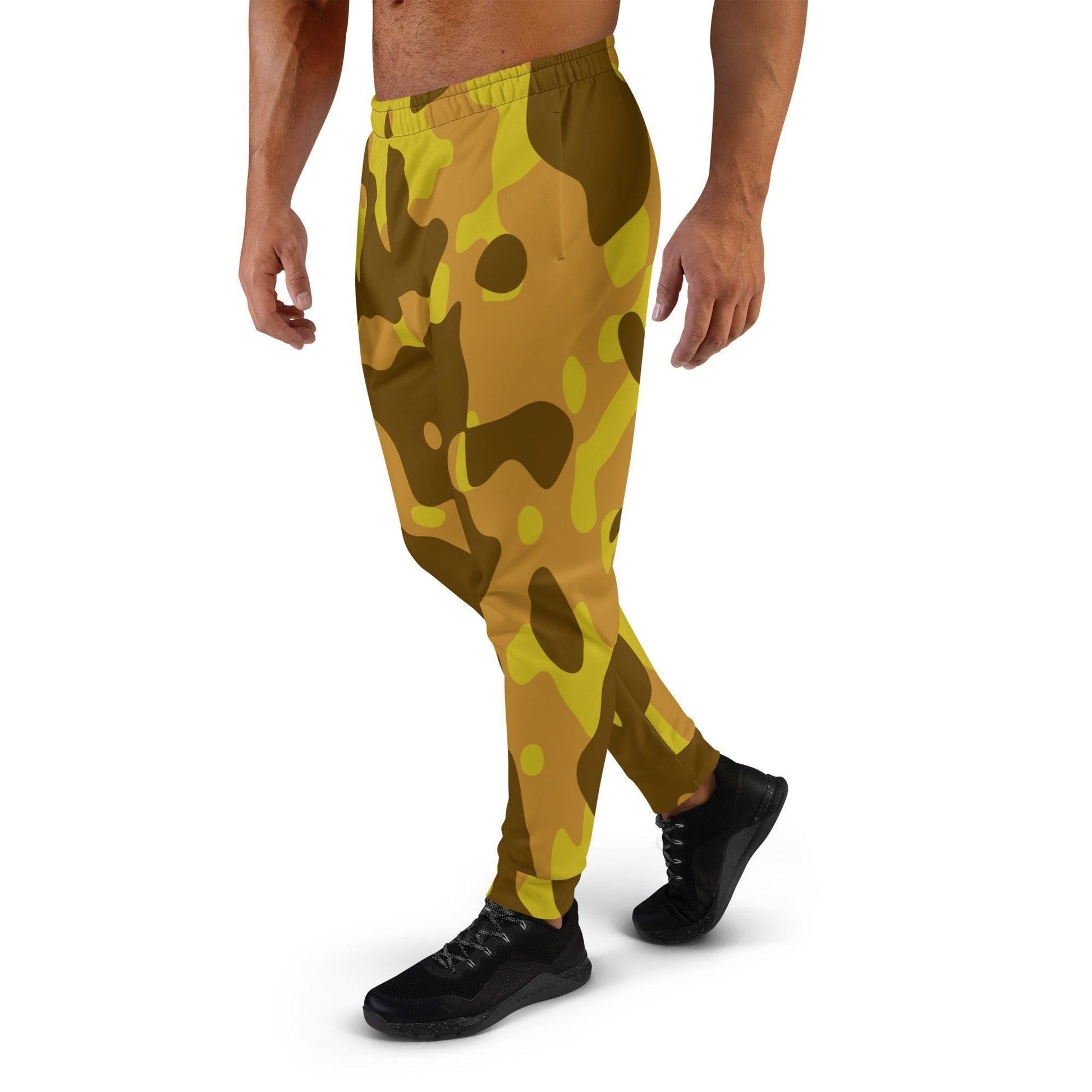 Yellow Camouflage Herren Jogginghose Jogginghose 66.99 atmungsaktiv, Baumwolle, Bündchen, Camo, Camouflage, Elastan, Fitness, Fleece, gelb, Gym, Herren, Jogginghose, Kordelzug, Mann, Muster, Männer, OEKOTEX100, Passform, Passoform, Pattern, Polyester, Relaxen, schlanke, Sport, Tarnfarben, Taschen, Tragekomfort, yellow JLR Design