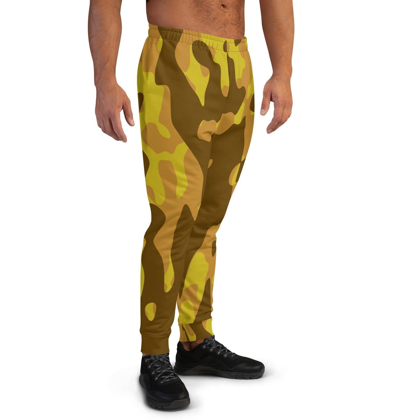 Yellow Camouflage Herren Jogginghose Jogginghose 66.99 atmungsaktiv, Baumwolle, Bündchen, Camo, Camouflage, Elastan, Fitness, Fleece, gelb, Gym, Herren, Jogginghose, Kordelzug, Mann, Muster, Männer, OEKOTEX100, Passform, Passoform, Pattern, Polyester, Relaxen, schlanke, Sport, Tarnfarben, Taschen, Tragekomfort, yellow JLR Design