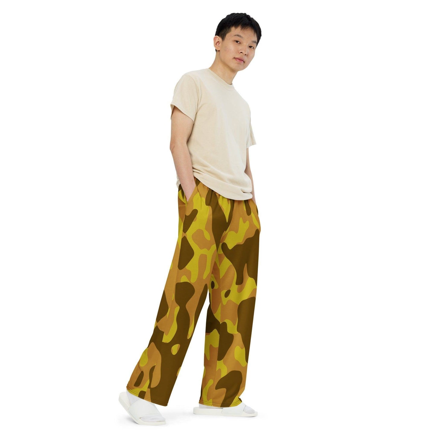Yellow Camouflage Hose mit weitem Bein Hose mit weitem Bein JLR Design